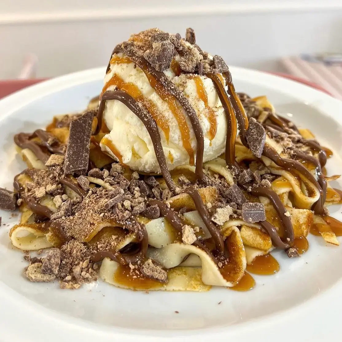 Crêpe Tagliatelle Nutella et glace